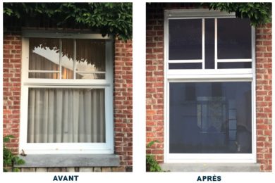 Châssis PVC guillotine, l’avant / après très bluffant!!